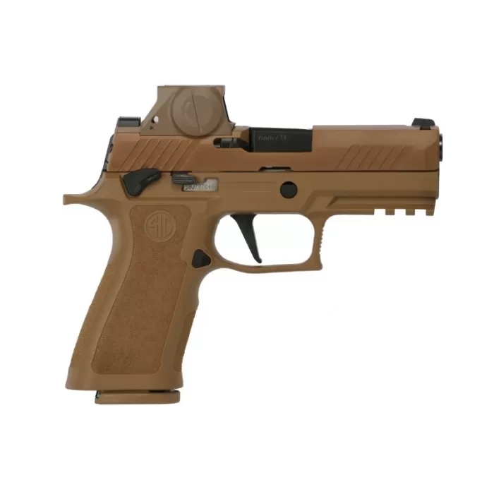 SIG SAUER OFF-DUTY M18 9mm, 3.9" Barrel, Romeo, 21 rnd - FDE [MPN:WM189PROMSRM17]