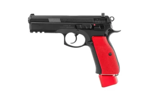 CZ USA SP-01 9mm Pistol, Red Aluminum Grip - 91203