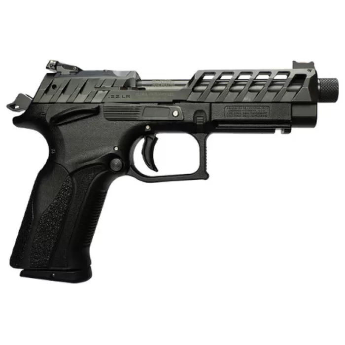 Grand Power 8588005808682 K22 X-Trim Mk23 22 LR 10+1 4.25" Black Barrel, Black Optic Cut/Serrated Slide, Black Steel Frame w/Beavertail, Interchangeable Backstrap Grip