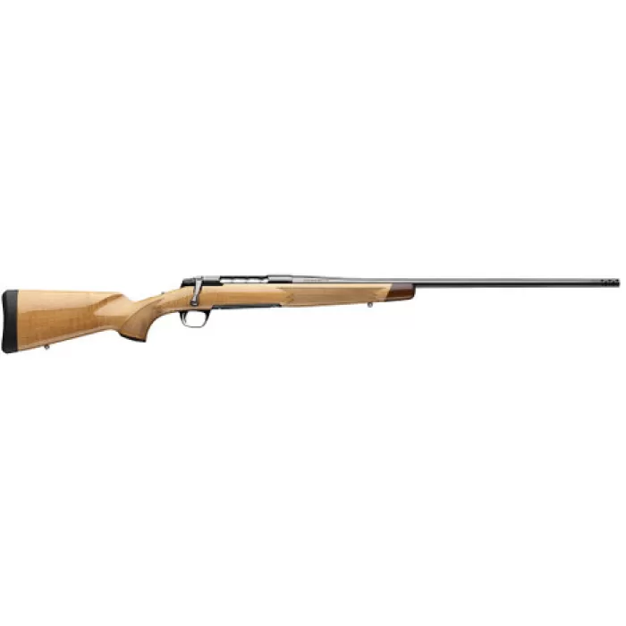 Browning 036080299 X-Bolt 2 Medallion 6.8 Western 3+1 24" Blue Polished Threaded Barrel & Drilled & Tapped Carbon Steel Receiver, Fixed Gloss AAAA Maple Wood Stock, Radial Muzzle Brake