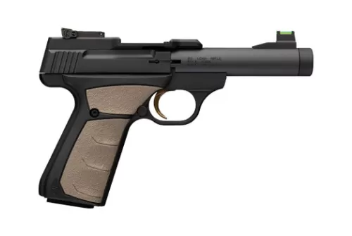 Browning 051609490 Buck Mark Micro Bull SR 22 LR 10+1 4.40" Matte Black Threaded Bull Barrel, Matte Black Alloy Frame, Black/FDE Overmolded UFX Grip, RMSc Footprint