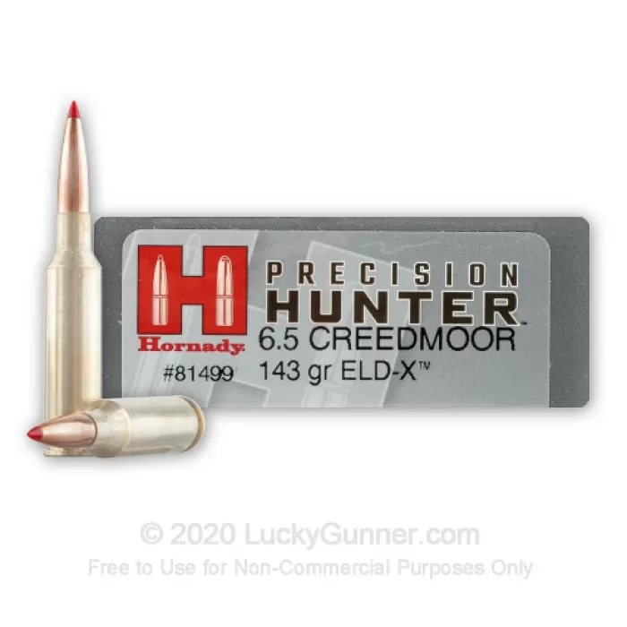 Hornady: Precision Hunter 6.5 Creedmoor, 143gr ELD-X , 200/Case Hornady: Precision Hunter 6.5 Creedmoor, 143gr ELD-X , 200/Case