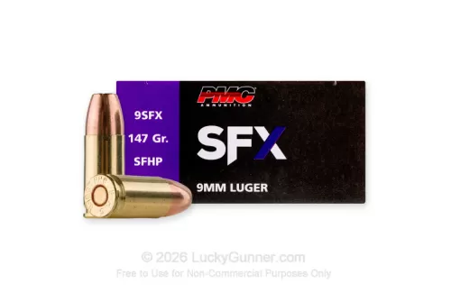 PMC SFX Handgun Ammunition 9mm Luger 147 gr. JHP 996 fps 50/ct