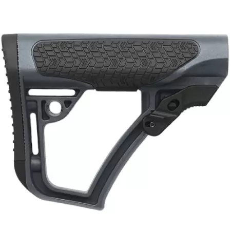 Daniel Defense 2109104179012 Collapsible Buttstock  Tornado Gray Synthetic for  AR15/M16/M4 with Mil-Spec Receiver Extension