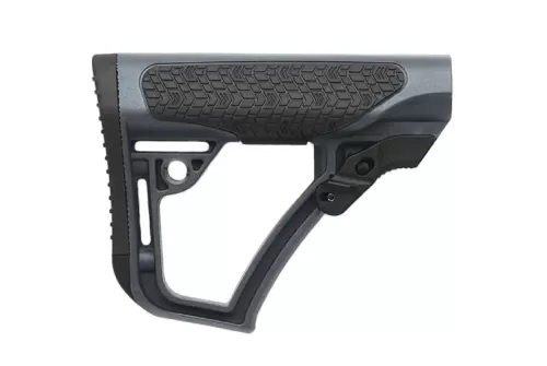 Daniel Defense 2109104179012 Collapsible Buttstock  Tornado Gray Synthetic for  AR15/M16/M4 with Mil-Spec Receiver Extension