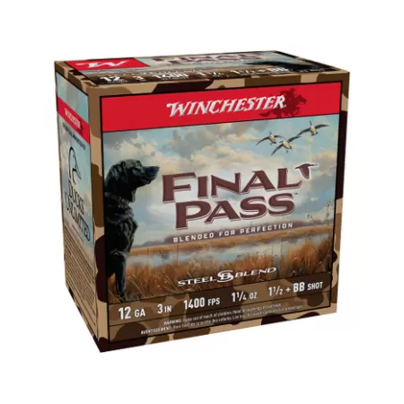 Winchester Ammo FP123BB15 Final Pass  12Gauge 3" 1 1/4oz BB/1.5Shot 25 Per Box/10 Case