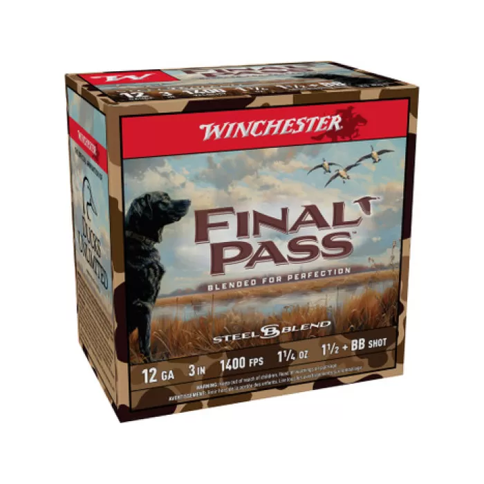 Winchester Ammo FP123BB15 Final Pass  12Gauge 3" 1 1/4oz BB/1.5Shot 25 Per Box/10 Case