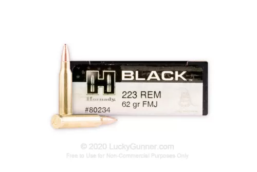 Hornady Black .223rem, 62gr FMJ, 200rd Case