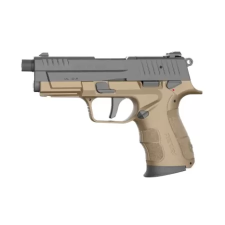 Retay USA RXP22FDEBLKS13TH RXP 22 LR 13+1 4" Threaded Barrel, Black Cerakote Optic Ready/Serrated Slide, Flat Dark Earth Cerakote Polymer Frame w/Accessory Rail, RMR/RMSc Footprint