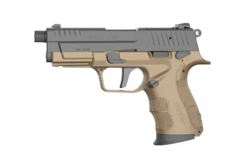 Retay USA RXP22FDEBLKS13TH RXP 22 LR 13+1 4" Threaded Barrel, Black Cerakote Optic Ready/Serrated Slide, Flat Dark Earth Cerakote Polymer Frame w/Accessory Rail, RMR/RMSc Footprint