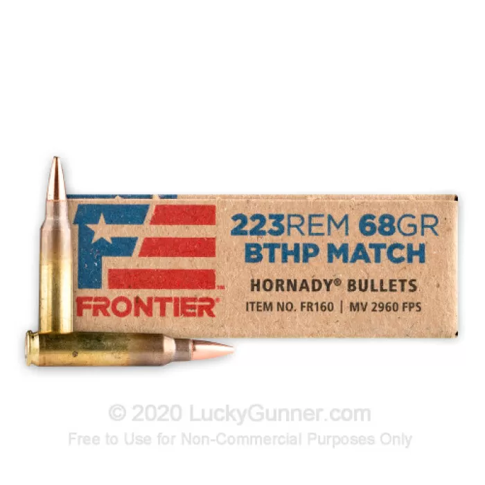 Hornady Frontier Cartridge .223 Rem 68 Grain 500-Rounds OTM