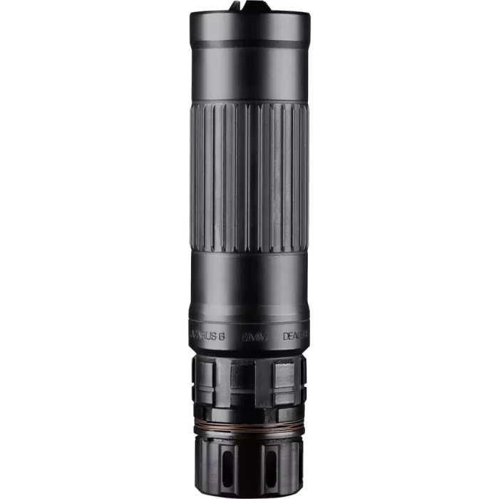 Dead Air Armamaent Lazarus 6 Suppressor 6mm/223 Remington/5.56 NATO, 1/2-28 Threading, Black Cerakote, KeyMicro 3 Prong Flash Hider Dead Air Armamaent Lazarus 6 Suppressor 6mm/223 Remington/5.56 NATO, 1/2-28 Threading, Black Cerakote, KeyMicro 3 Prong Flash Hider