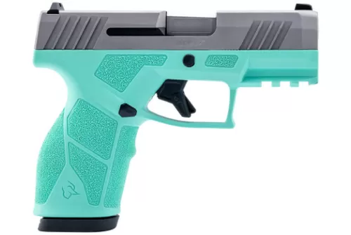 TAURUS GX2 9mm 3.38in 2x10rd Cyan/Stainless Striker Pistol (1-GX2939C-10)