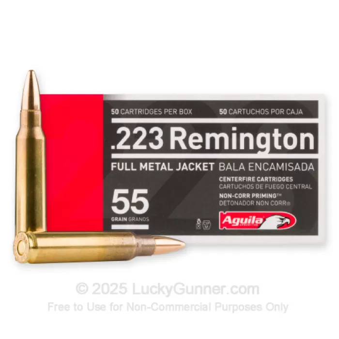 Aguila Rifle Ammunition .223 Rem 55 gr FMJ 3215 fps 1000/ct