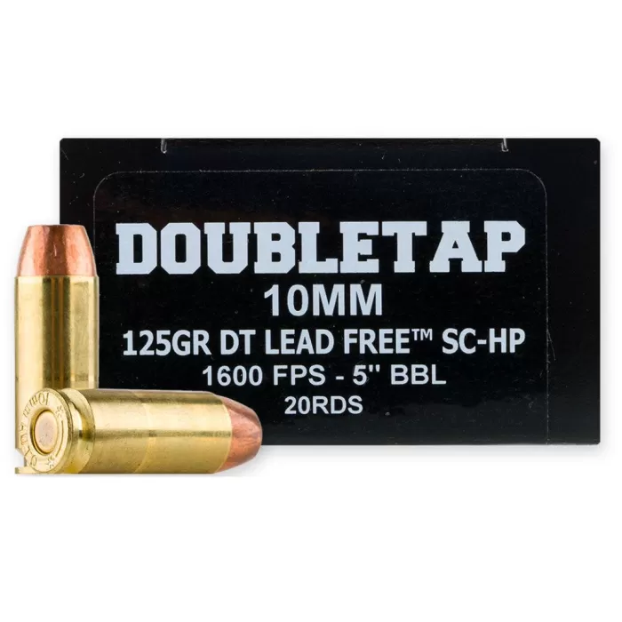 DoubleTap Ammunition Lead Free 10MM 125Gr Solid Copper Hollow Point, 20 Round Box - Dirty Bird Industries