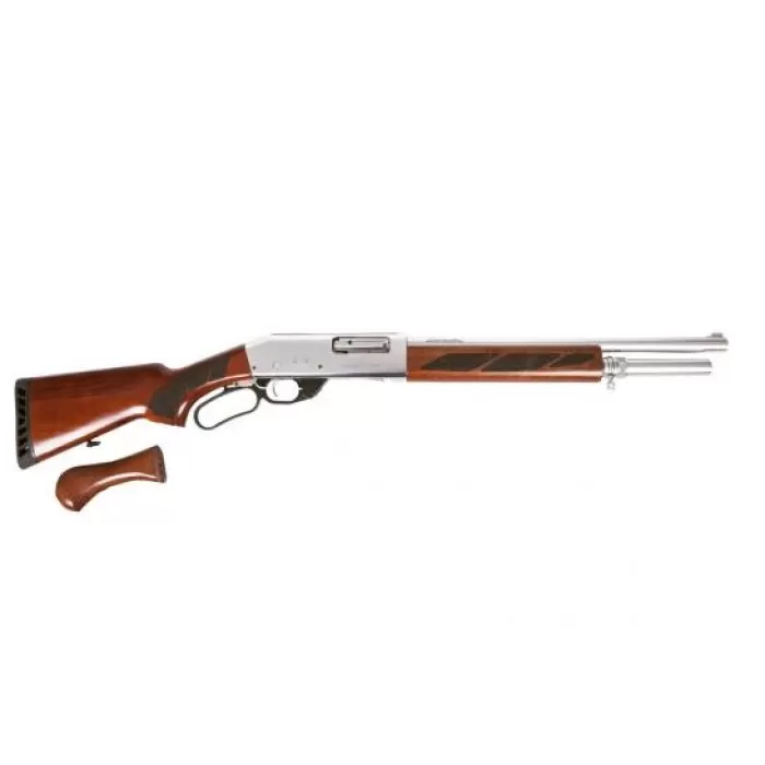 BLACK ACES ACES LEVER 12GA. 18.5" 6-SHOT TUBED SILVER WALNUT BLACK ACES ACES LEVER 12GA. 18.5" 6-SHOT TUBED SILVER WALNUT