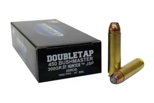 DoubleTap Ammunition 450B300SP   450Bushmaster 300gr Jacketed Soft Point 20 Per Box/25 Case