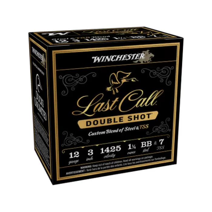 Winchester Ammo LCDS1237 Last Call Double Shot 12Gauge 3" 1 1/4oz BBSteel/7TSS Shot 25 Per Box/10 Case