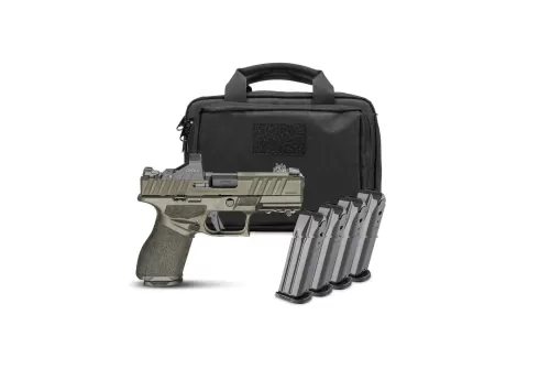 Springfield Armory EC9409GU15PAC Echelon 4.0FC 9mm Luger 15+1 4" Black Melonite Barrel, OD Green Cerakote Steel Optic Ready/Serrated Slide & Polymer Frame w/Picatinny Rail, Adaptive Texture Grip