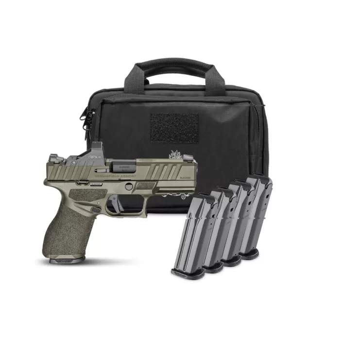 Springfield Armory EC9409GU15PAC Echelon 4.0FC 9mm Luger 15+1 4" Black Melonite Barrel, OD Green Cerakote Steel Optic Ready/Serrated Slide & Polymer Frame w/Picatinny Rail, Adaptive Texture Grip