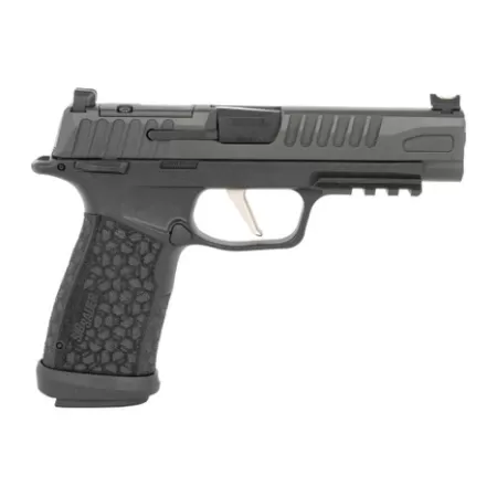 Sig Sauer 365XF9BFOMS P365 Fuse Compact 9mm Luger 17+1 4.30" Black DLC Barrel, Black Nitron Stainless Steel Optic Ready/Serrated Slide, Black Stainless Steel Frame w/Picatinny Rail, Black LXG Grip