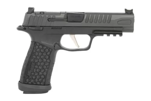 Sig Sauer 365XF9BFOMS P365 Fuse Compact 9mm Luger 17+1 4.30" Black DLC Barrel, Black Nitron Stainless Steel Optic Ready/Serrated Slide, Black Stainless Steel Frame w/Picatinny Rail, Black LXG Grip