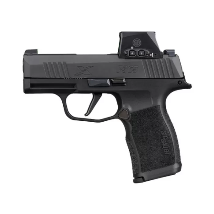 Sig Sauer 365X9BXR3RXSL P365X w/Romeo-X Sig Loc 9mm Luger 12+1 3.10" Black Barrel, Black Nitron Stainless Steel Serrated w/Optic Slide, Black Polymer Frame w/Accessory Rail, Sig ROMEO-X SIG-LOC