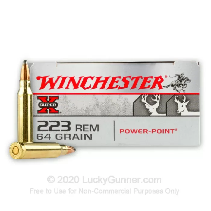 223 Rem - 64 Grain PP - Winchester Super-X - 200 Rounds