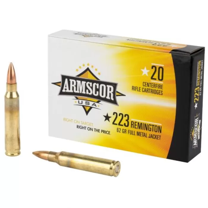Armscor USA .223 Rem 62GR FMJ 20Rds Armscor USA .223 Rem 62GR FMJ 20Rds