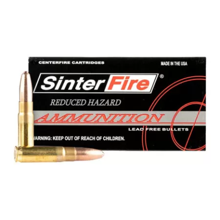 SinterFire Reduced Hazard .300 AAC Blackout 110 Grain Frangible Brass Cased Pistol Ammo, 50 Rounds, 855040006815