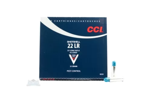 CCI 0039 Pest Control Shotshell 22 LR 31 gr #12 Shot 20 Bx/ 100 Cs