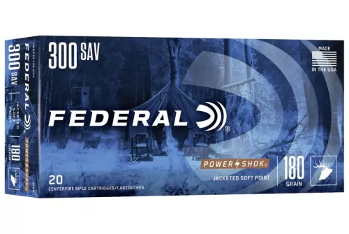 Federal 300B Power-Shok 300 Savage 180 gr Jacketed Soft Point (JSP) 20 Bx - Dirty Bird Industries