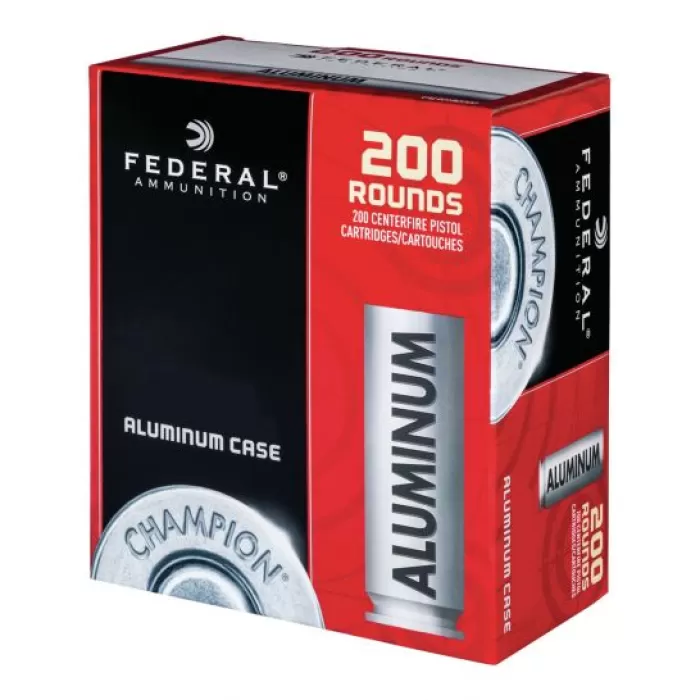 Federal Champion Training 230 gr FMJ Aluminum Cased .45 ACP Ammunition 200 Rounds - CAL45230200 Federal Champion Training 230 gr FMJ Aluminum Cased .45 ACP Ammunition 200 Rounds - CAL45230200