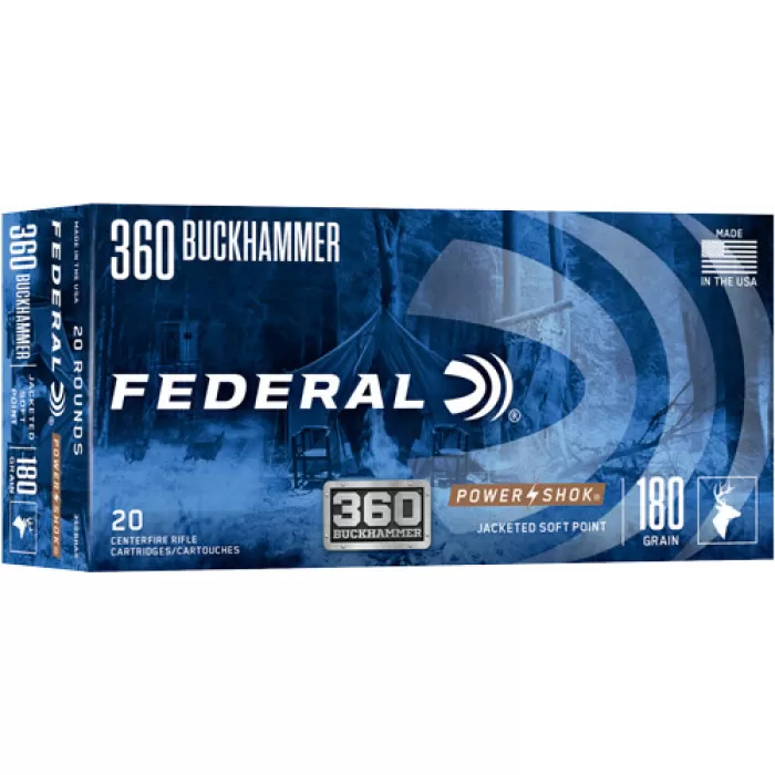 Federal 360Bhas Federal Premium Buckhammer 360 Buckhammer 180 GR 20 Per Box/ 10 CS Federal 360Bhas Federal Premium Buckhammer 360 Buckhammer 180 GR 20 Per Box/ 10 CS