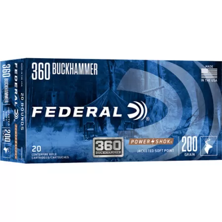 Federal 360Bhbs Federal Premium Buckhammer 360 Buckhammer 200 GR Jacketed Soft Point (Jsp) 20 Per Box/ 10 CS