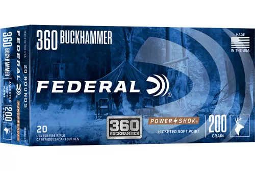 Federal 360Bhbs Federal Premium Buckhammer 360 Buckhammer 200 GR Jacketed Soft Point (Jsp) 20 Per Box/ 10 CS