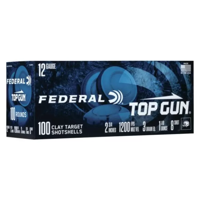 Federal Top Gun 12 GA #8 100-Rounds 2.75" Federal Top Gun 12 GA #8 100-Rounds 2.75"