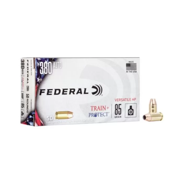 Federal Train And Protect 85 gr VHP .380 ACP 50 Rounds Ammunition - TP380VHP1 Federal Train And Protect 85 gr VHP .380 ACP 50 Rounds Ammunition - TP380VHP1