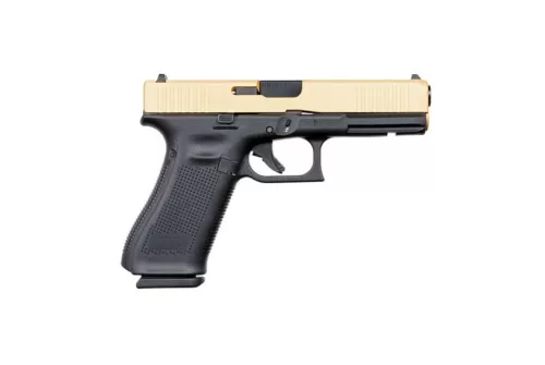 Glock 17 Gen 5 FS 9mm Pistol, Gold Slide - ACG-57017