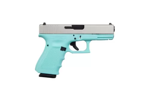 Glock 19 Gen 4 9mm Pistol, Robins Egg Blue - ACG-00827