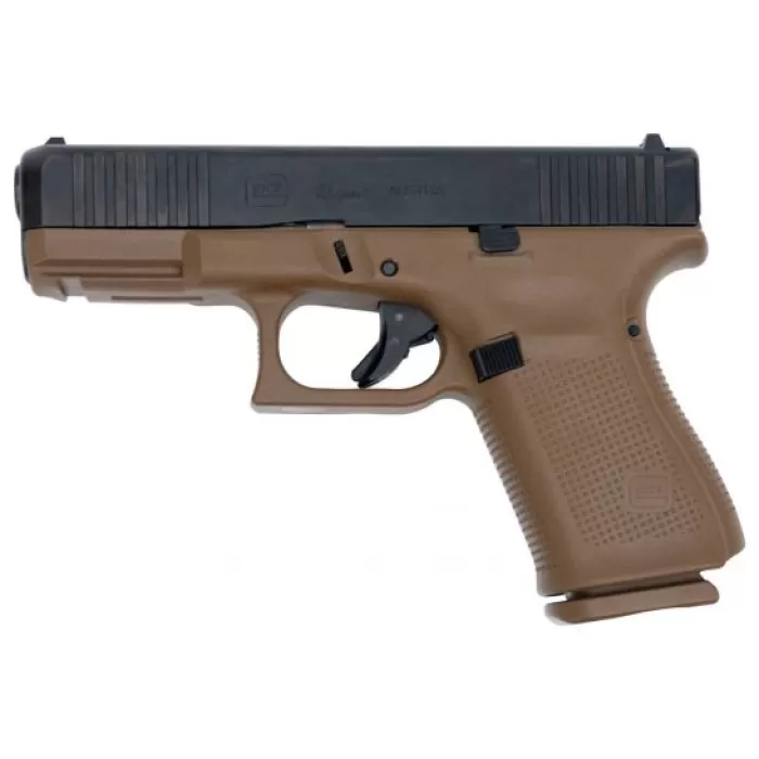 Glock 19 Gen 5 FS 9mm Pistol, Black/FDE - PA195S203DE Glock 19 Gen 5 FS 9mm Pistol, Black/FDE - PA195S203DE