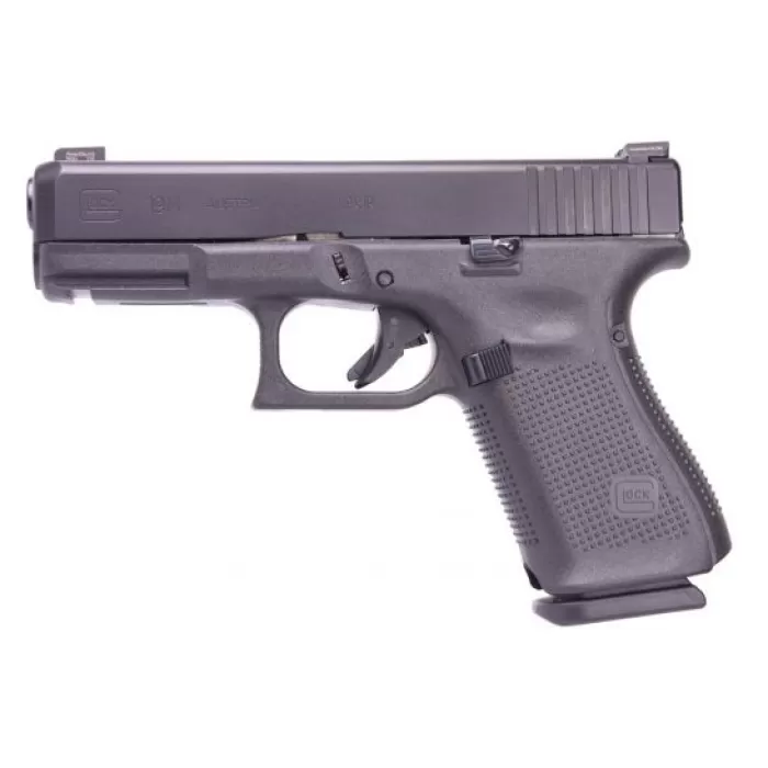 Glock 19 Gen 5 9mm Pistol With Ameriglo Agent Sights, Black - GLPM1950333