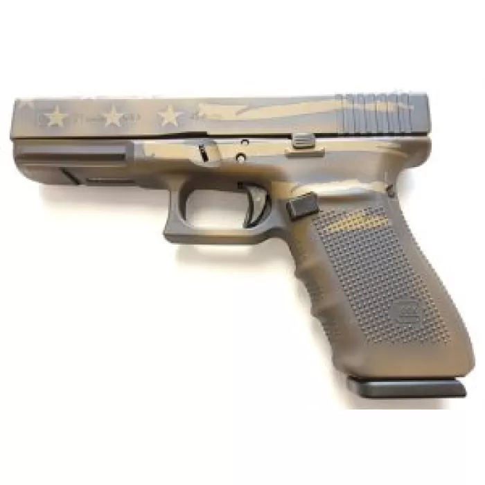 Glock Glock Glock 21 Gen 4, .45 Acp, 4.61" Barrel, Burnt Bronze Flag, 13-Rd, US Made, Ivs Exclusive UG2150204-BBBWFLAG