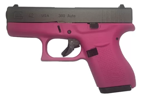 Glock 42 380Acp Pink/Grey 6Rd UI4250201PINKGREY