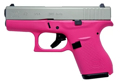 Glock 42 380Acp Pink/Silver 6 UI4250201PINK