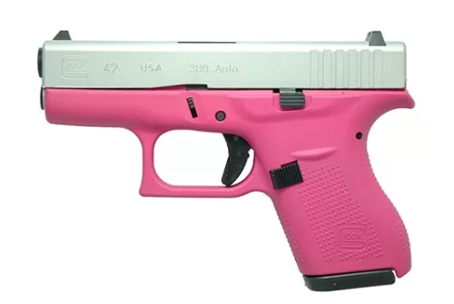 Glock 42 380Acp Pink/Silver 6 UI4250201SIGPINK