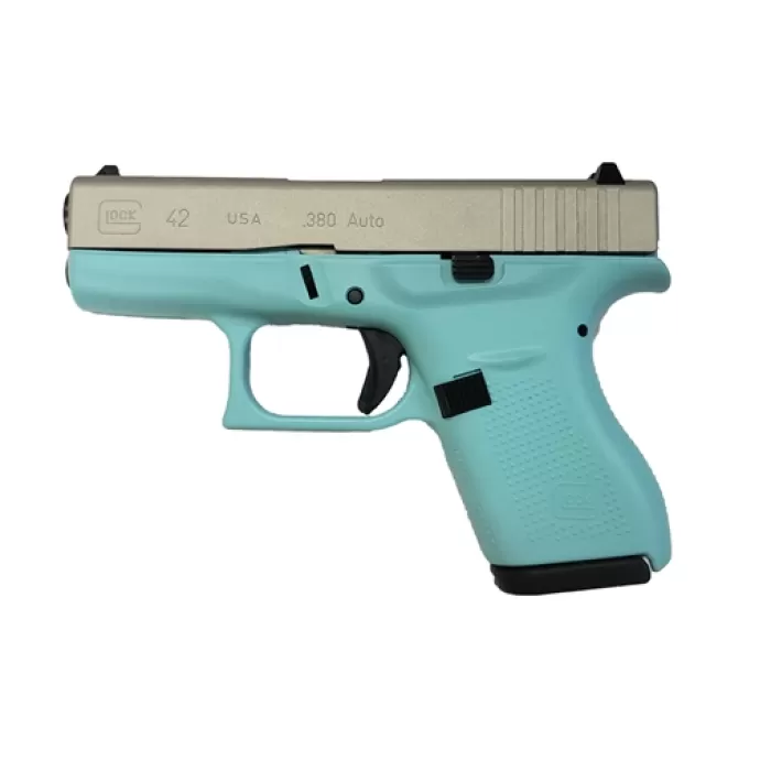 Glock 42 380Acp Robin Blue/Slvr UI4250204REB Glock 42 380Acp Robin Blue/Slvr UI4250204REB