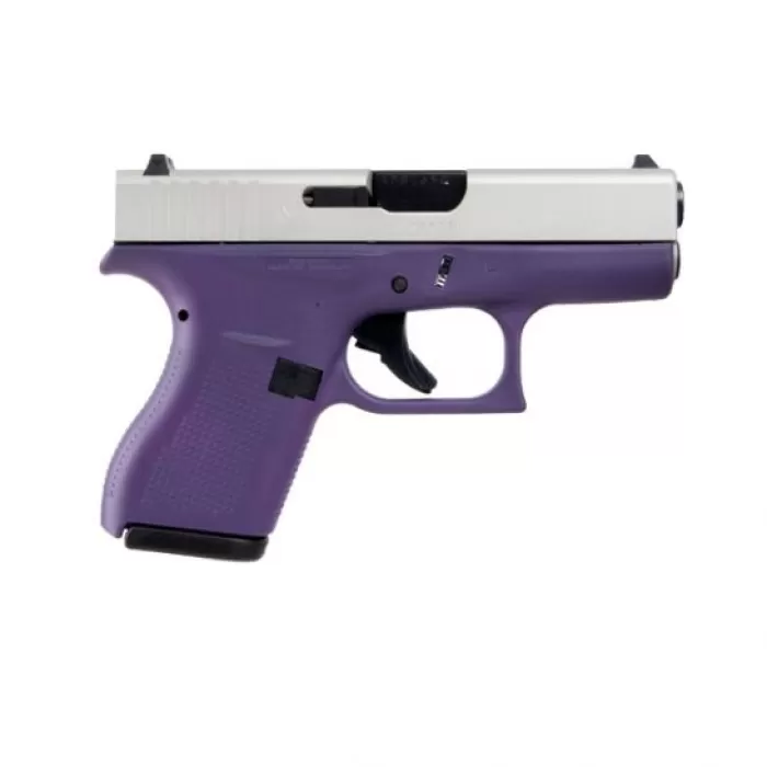 Glock 42 Subcompact .380 ACP Pistol, Purple Frame SA Slide - ACG-00852 Glock 42 Subcompact .380 ACP Pistol, Purple Frame SA Slide - ACG-00852
