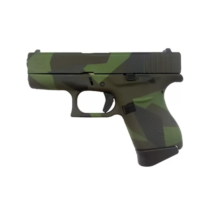 Glock 43 9Mm Green Splinter Camo UI4350204GNSC Glock 43 9Mm Green Splinter Camo UI4350204GNSC