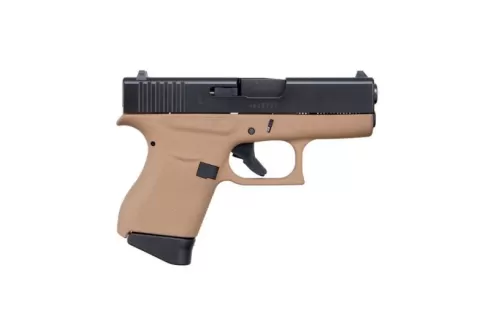 Glock G43 3.39" 9mm Pistol, FDE/Black - ACG-00838